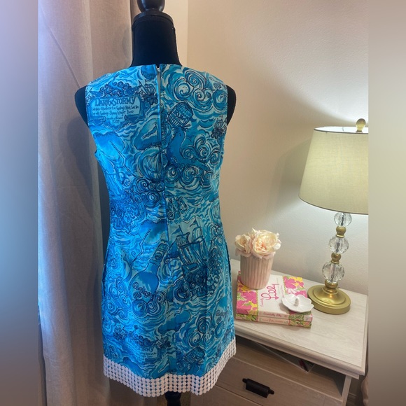 Lilly Pulitzer Dark N Stormy Originals Shift Dress Holy Grail size 4 - Picture 4 of 14